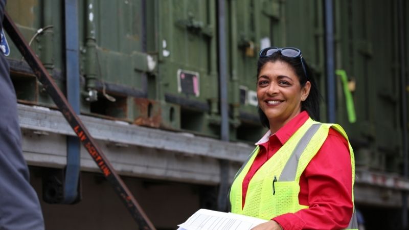 worker at container yard